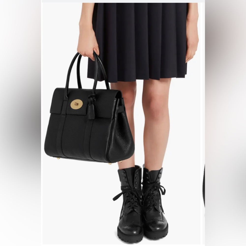 ✨💥⚡️ Mulberry Black Pebbled Leather Bayswater Satchel - Picture 15 of 16